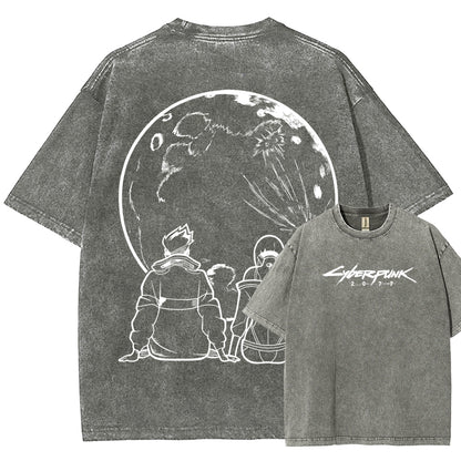 Cyberpunk Unisex Fit Washed T-Shirt 2511  3353
