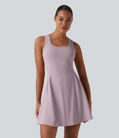 SoftlyZero™ Airy 2-in-1 Cool Touch Mini Dance Active Dress with Pockets-Easy Peezy Edition-Longer Length