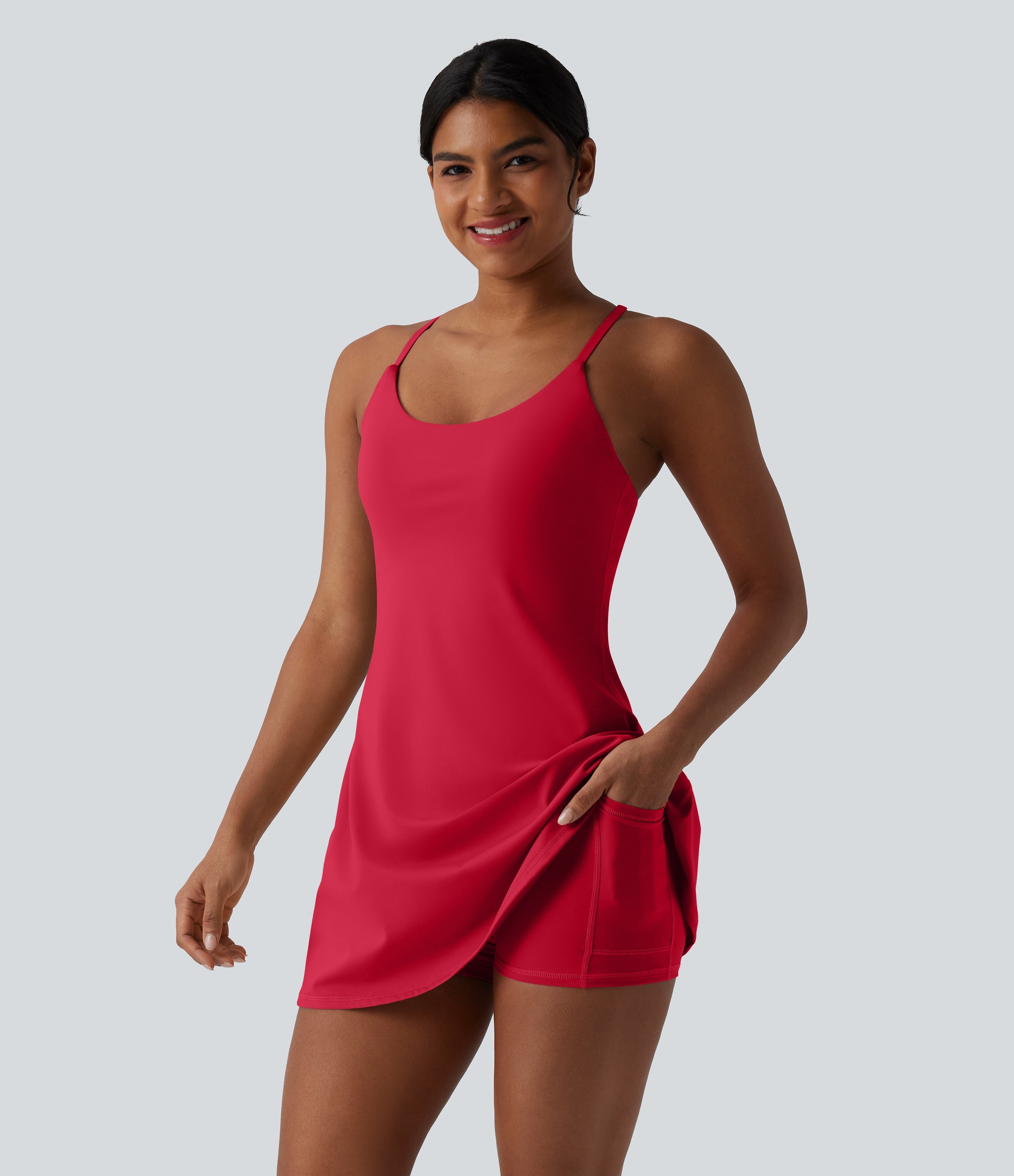 Softlyzero™ Plush Tummy Control Active Dress with Pockets-Easy Peezy Edition