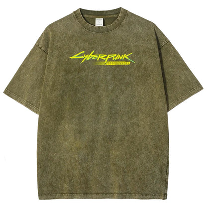 Cyberpunk Edgerunner Unisex Fit Washed T-Shirt 25 9  66 4