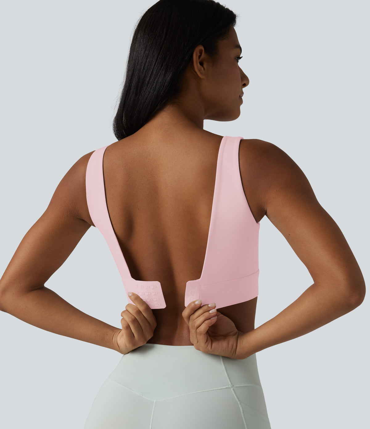 Halara Ultrasculpt™ Medium Support Backless Adjustable Buckle Built-in Bra Training Sports Bra
