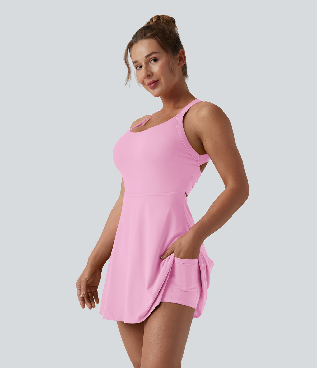 SoftlyZero™ Airy Backless Twisted InstantCool Dance Active Dress-Easy Peezy Edition DD-F Cups