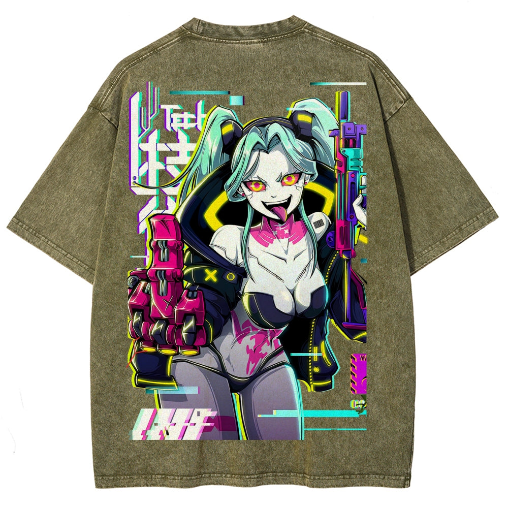 Cyberpunk Unisex Fit Washed T-Shirt 25 8  7278