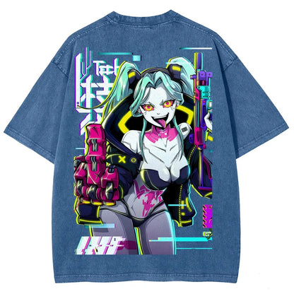 Cyberpunk Unisex Fit Washed T-Shirt 25 8  7278