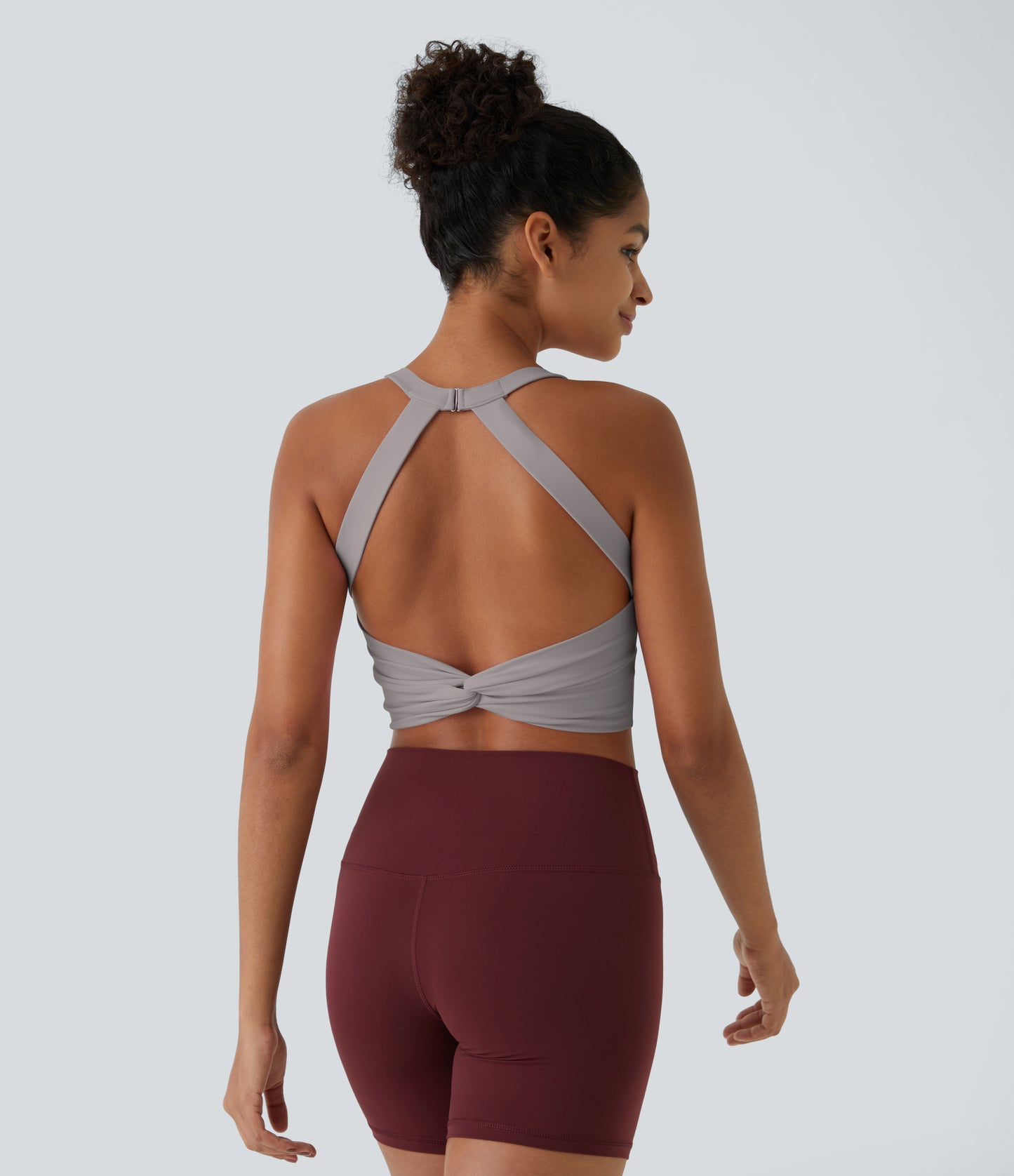 SoftlyZero™ Plush Cut Out Cropped Yoga Tank Top