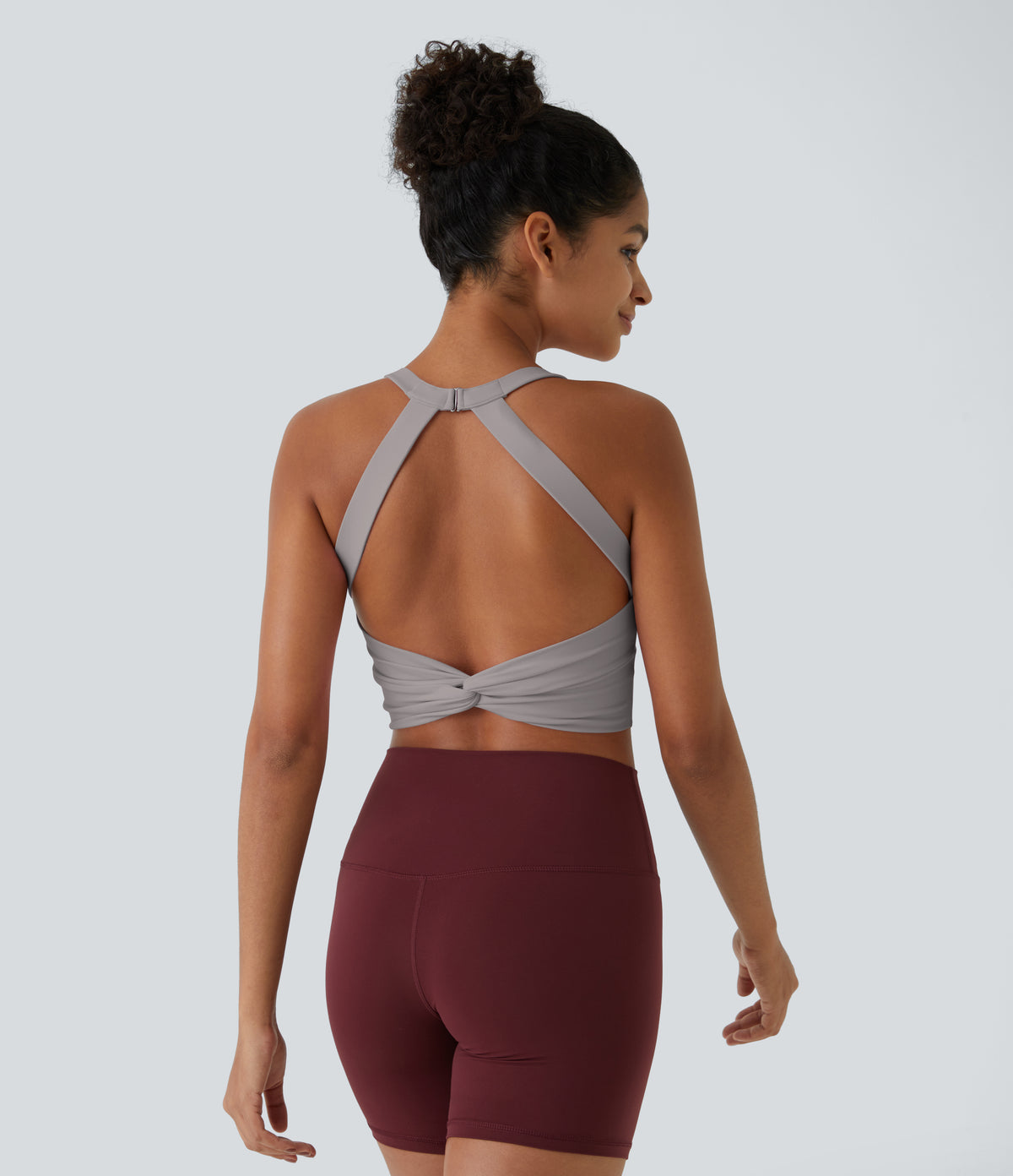 SoftlyZero™ Plush Cut Out Cropped Yoga Tank Top