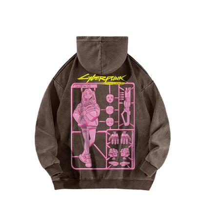 Cyberpunk: Edgerunners Casual Washed Hoodie 25 8 11275