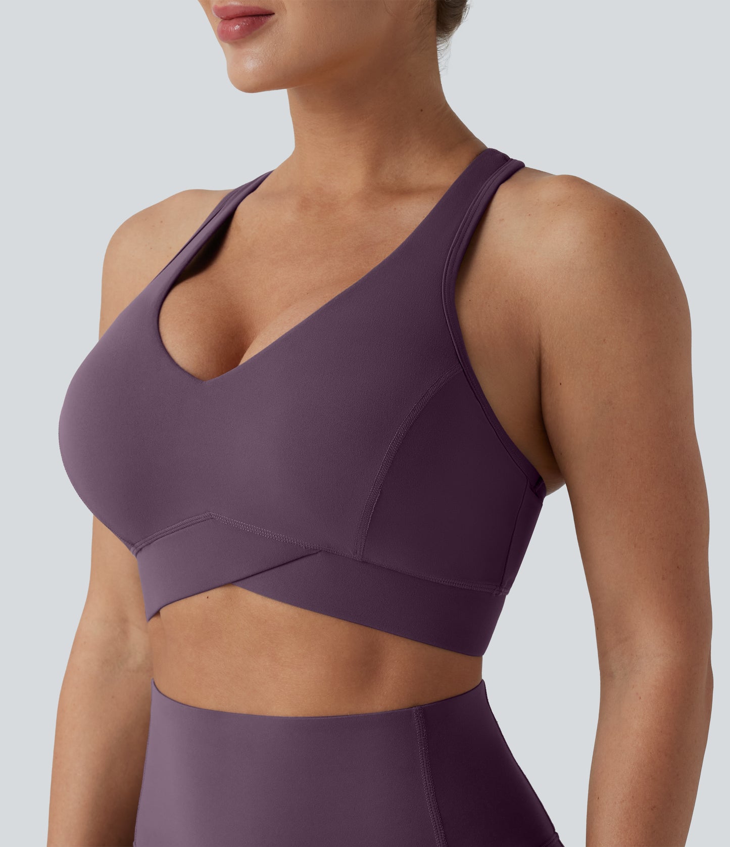 UltraSculpt™ Light Support V Neck Racerback Running Sports Bra DD-F Cups