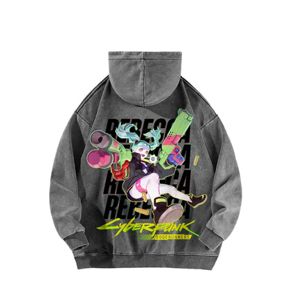 Cyberpunk: Edgerunners Casual Washed Hoodie 25 7 22462