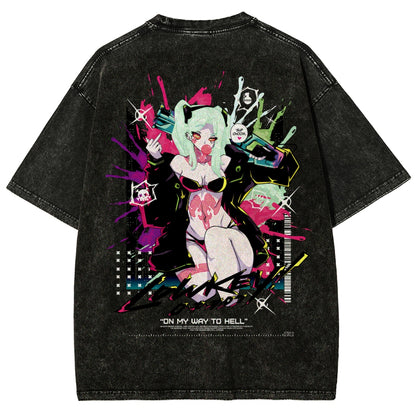 Cyberpunk Unisex Fit Washed T-Shirt 25 8 1458