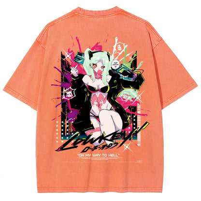 Cyberpunk Unisex Fit Washed T-Shirt 25 8 1458