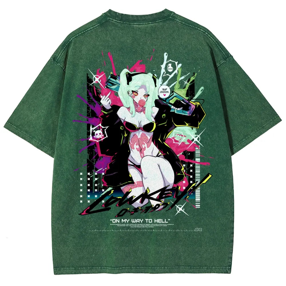 Cyberpunk Unisex Fit Washed T-Shirt 25 8 1458