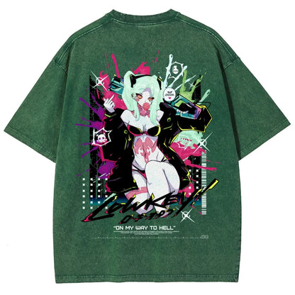 Cyberpunk Unisex Fit Washed T-Shirt 25 8 1458