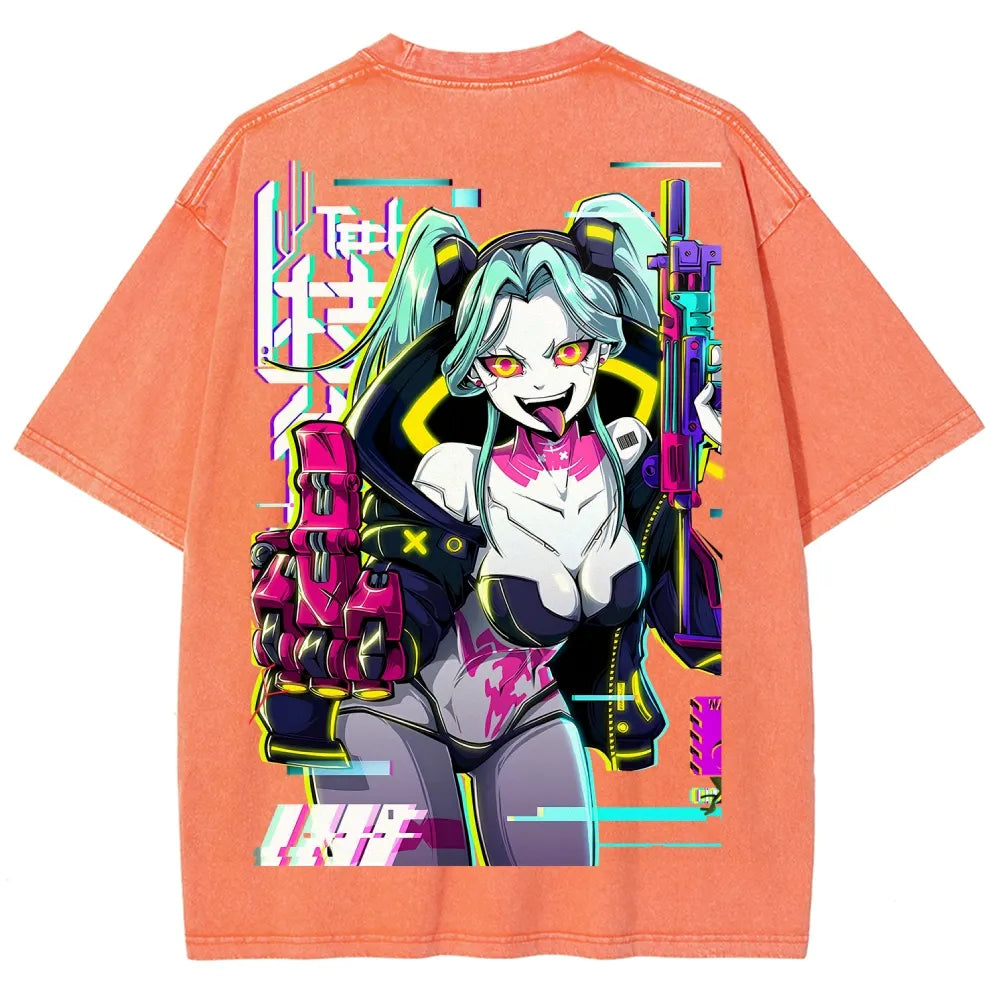 Cyberpunk Unisex Fit Washed T-Shirt 25 8  7278