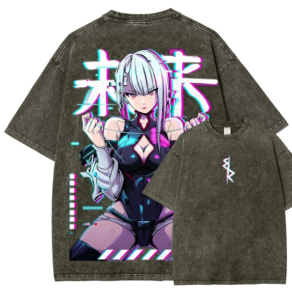 Cyberpunk Unisex Fit Washed T-Shirt 25 8  729