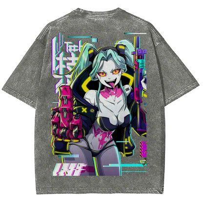 Cyberpunk Unisex Fit Washed T-Shirt 25 8  7278