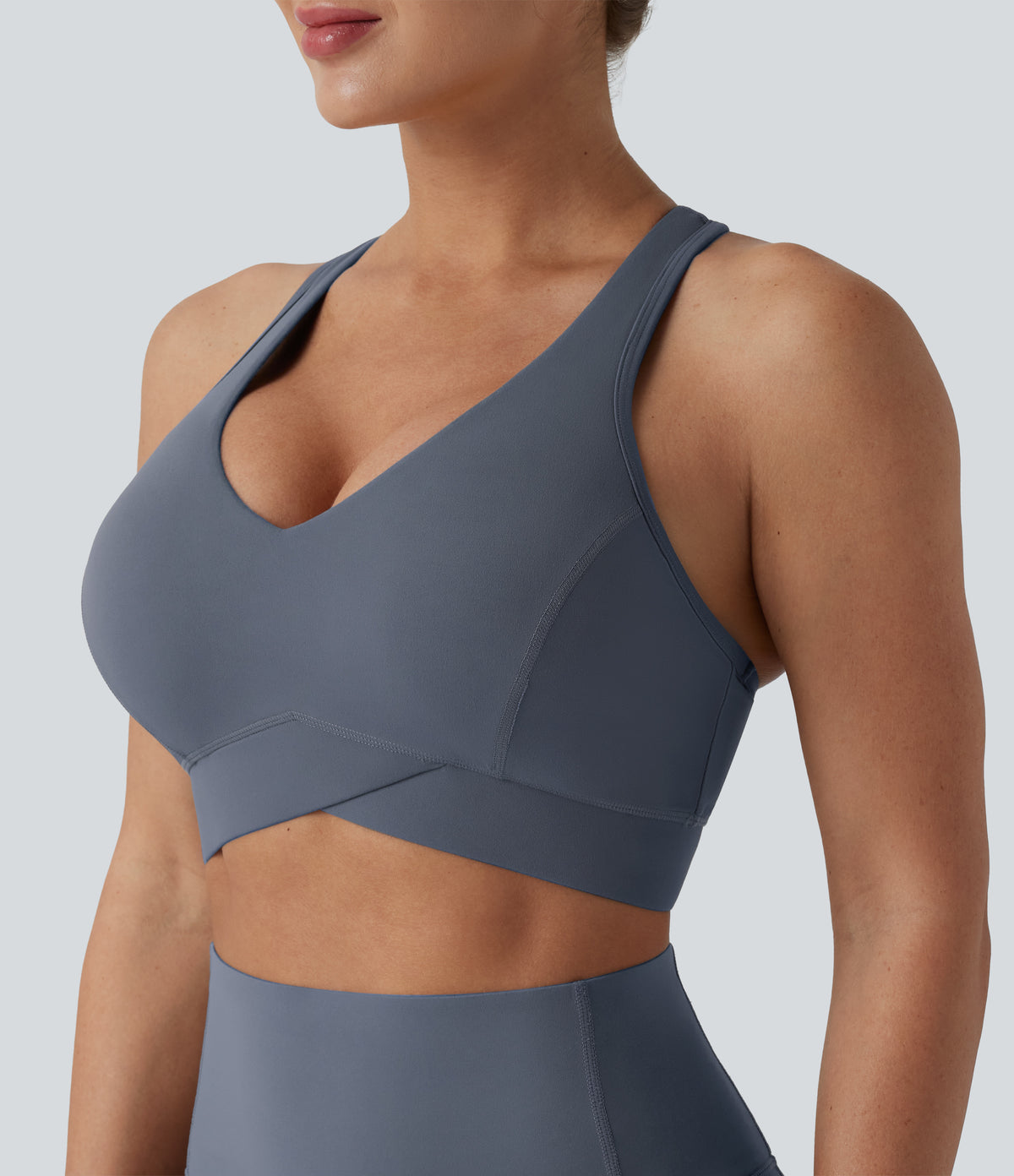 UltraSculpt™ Light Support V Neck Racerback Running Sports Bra DD-F Cups