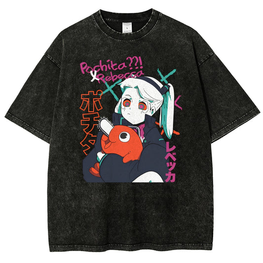 Cyberpunk Edgerunner Unisex Fit Washed T-Shirt 25 9  6633