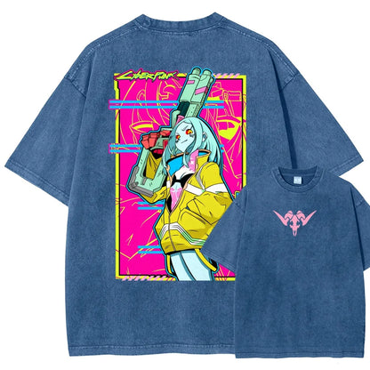 Cyberpunk Edgerunner Unisex Fit Washed T-Shirt 25 9  6595