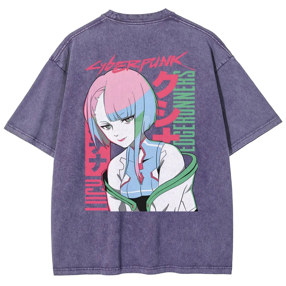 Cyberpunk Edgerunner Unisex Fit Washed T-Shirt 25 9  66