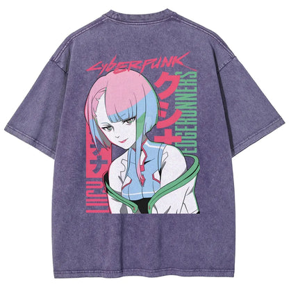 Cyberpunk Edgerunner Unisex Fit Washed T-Shirt 25 9  66