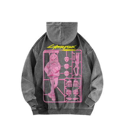 Cyberpunk: Edgerunners Casual Washed Hoodie 25 8 11275