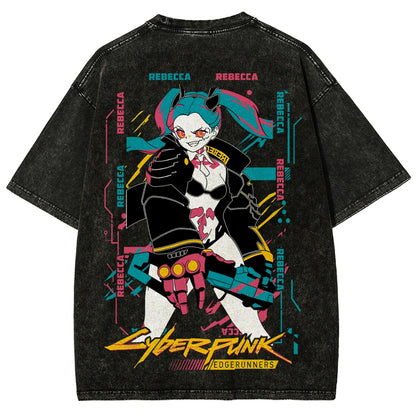 Cyberpunk Unisex Fit Washed T-Shirt 25 8 14795