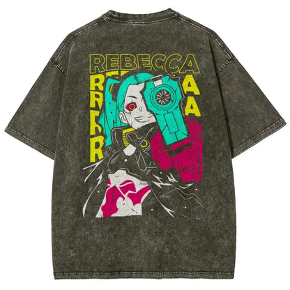 Cyberpunk Edgerunner Unisex Fit Washed T-Shirt 25 9  6616