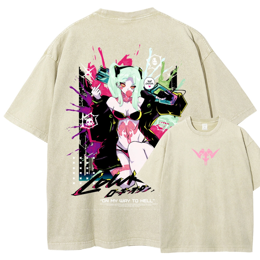 Cyberpunk Unisex Fit Washed T-Shirt 25 8 1458
