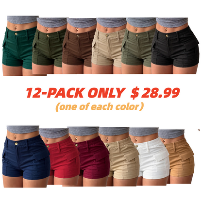 women’s shorts new summer cargo shorts, American vintage low rise slim fit booty shorts; simple everyday comfortable shorts; sporty casual bottoms; stylish vibe, easy flat styling Womenswear