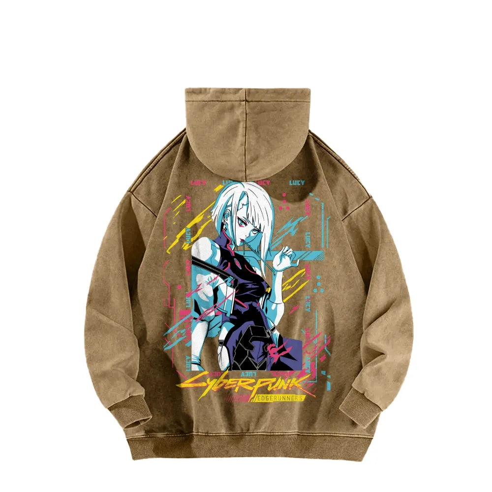 Cyberpunk: Edgerunners Casual Washed Hoodie 25 8 14756