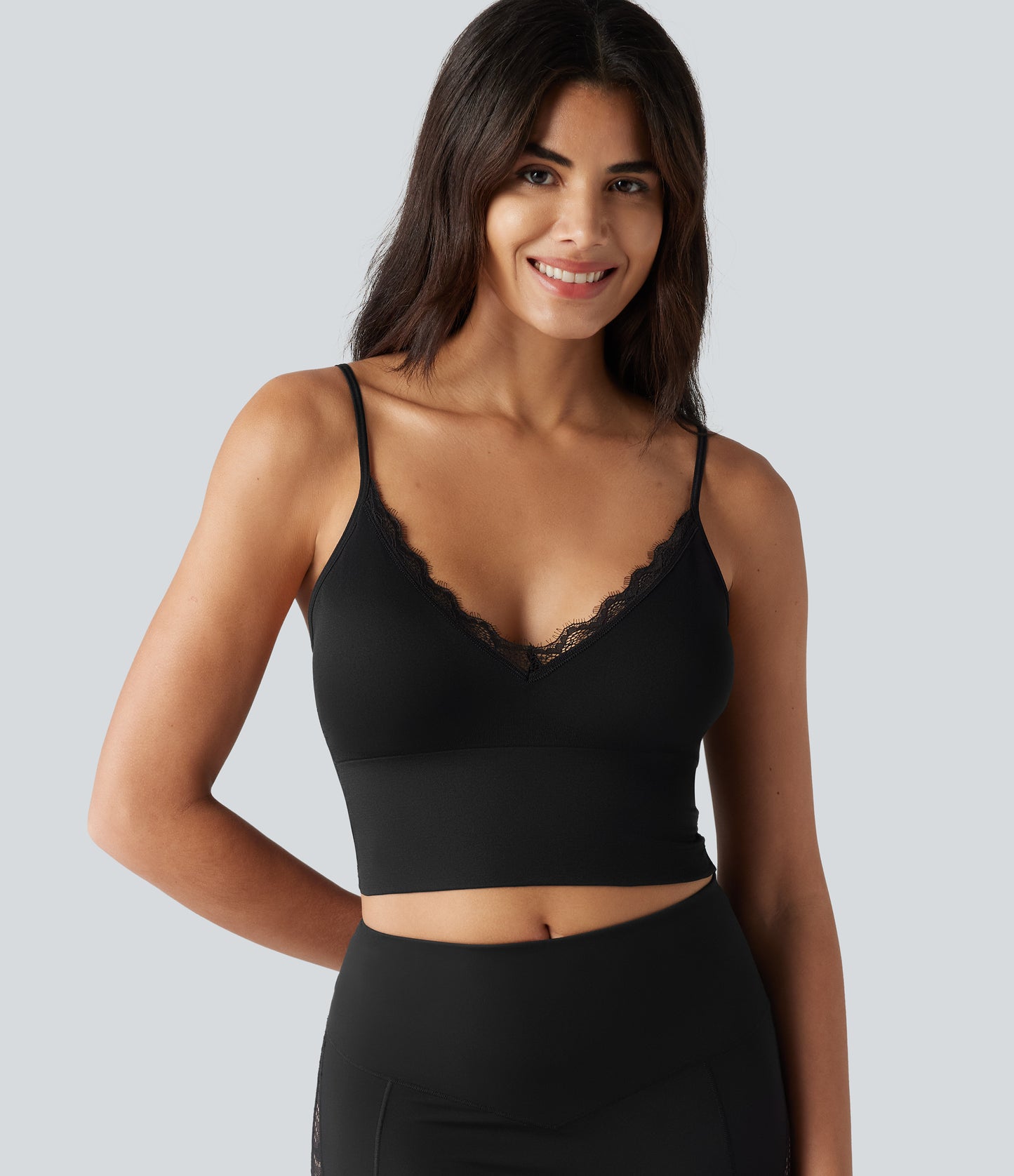 OneForm Seamless Flow Low Support Contrast Lace Casual Sports Bra