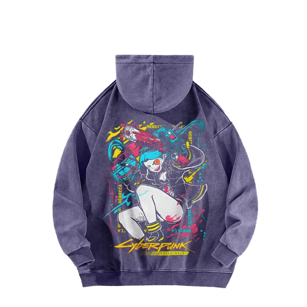 Cyberpunk: Edgerunners Casual Washed Hoodie 25 7 22448