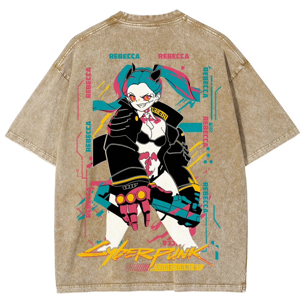 Cyberpunk Unisex Fit Washed T-Shirt 25 8 14795