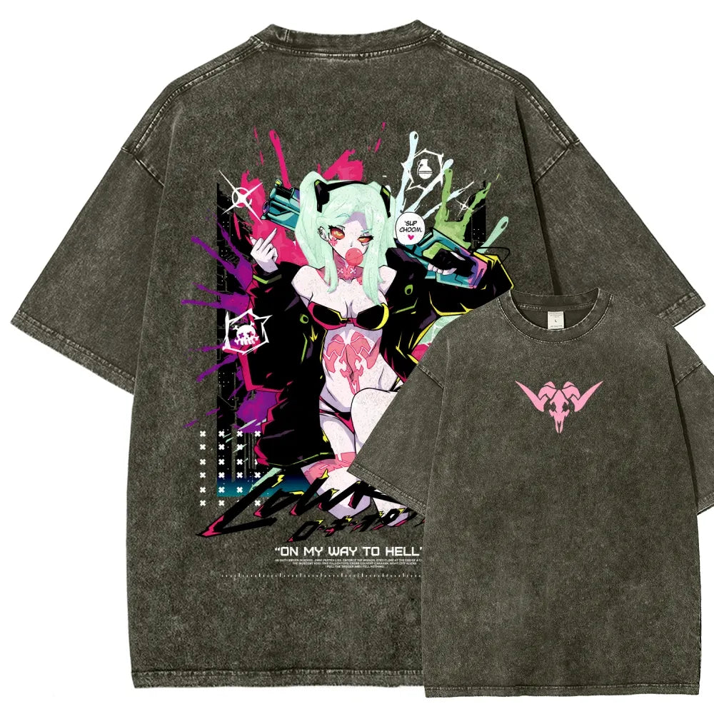 Cyberpunk Unisex Fit Washed T-Shirt 25 8 1458