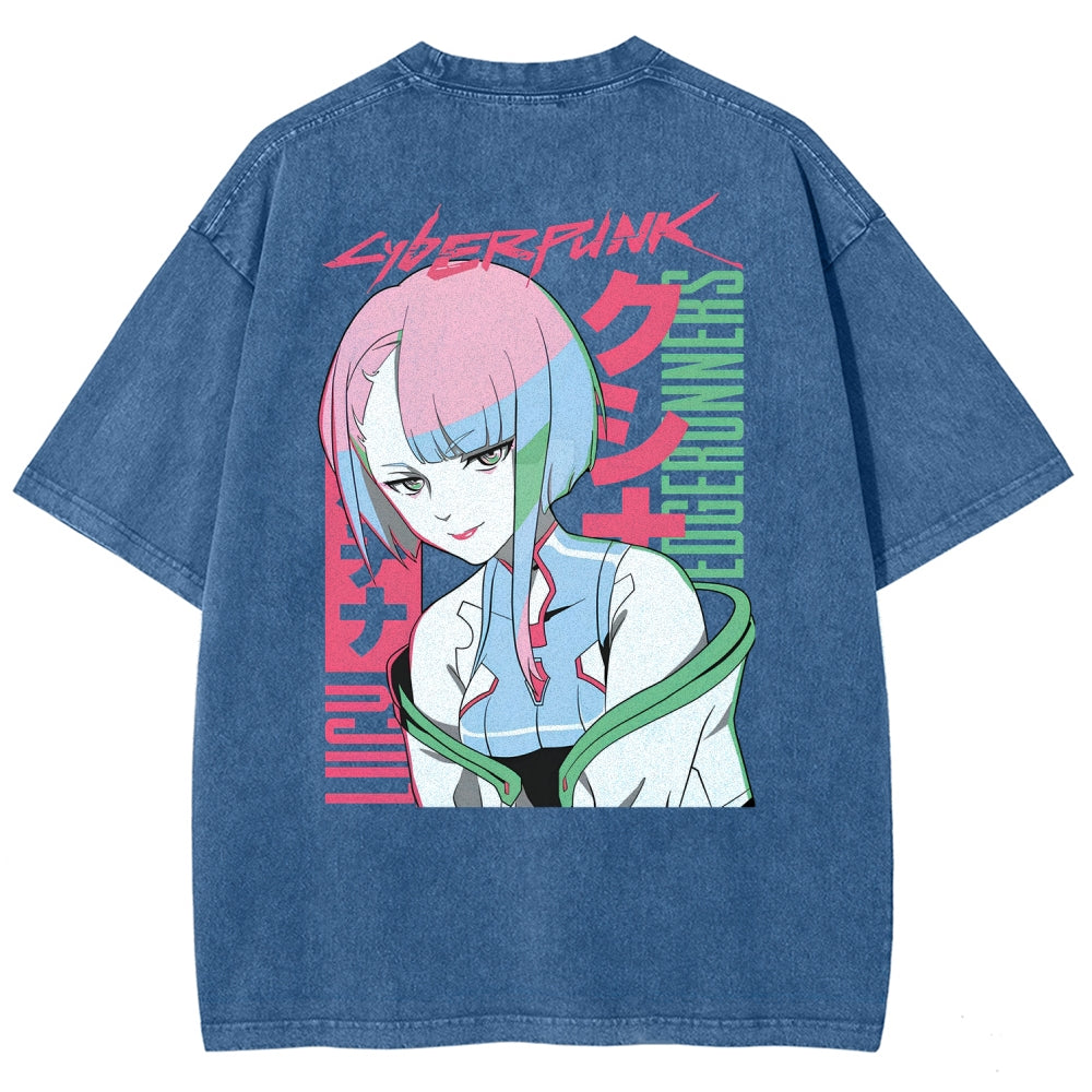 Cyberpunk Edgerunner Unisex Fit Washed T-Shirt 25 9  66