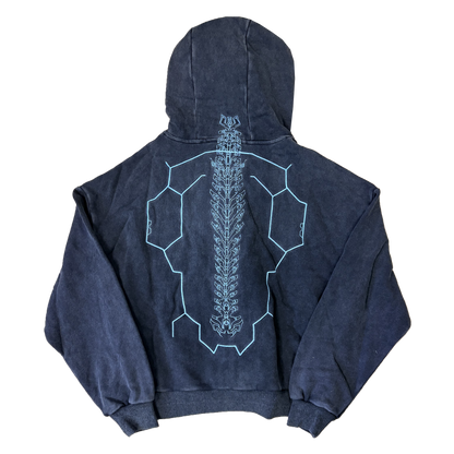 ZERO HOODIE VERSION 1 - GREY WITH BLUE DETAILING