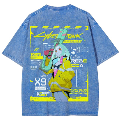 Cyberpunk Unisex Fit Washed T-Shirt 25 7 38371