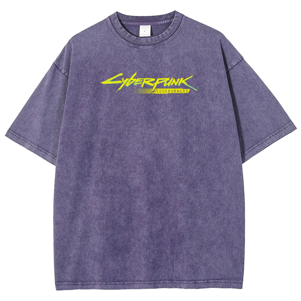 Cyberpunk Edgerunner Unisex Fit Washed T-Shirt 25 9  66 4