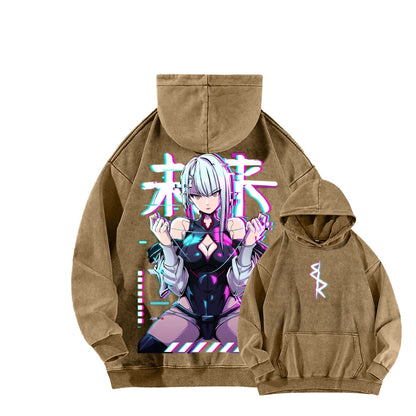 Cyberpunk Unisex washed sweatshirts 2511  4416