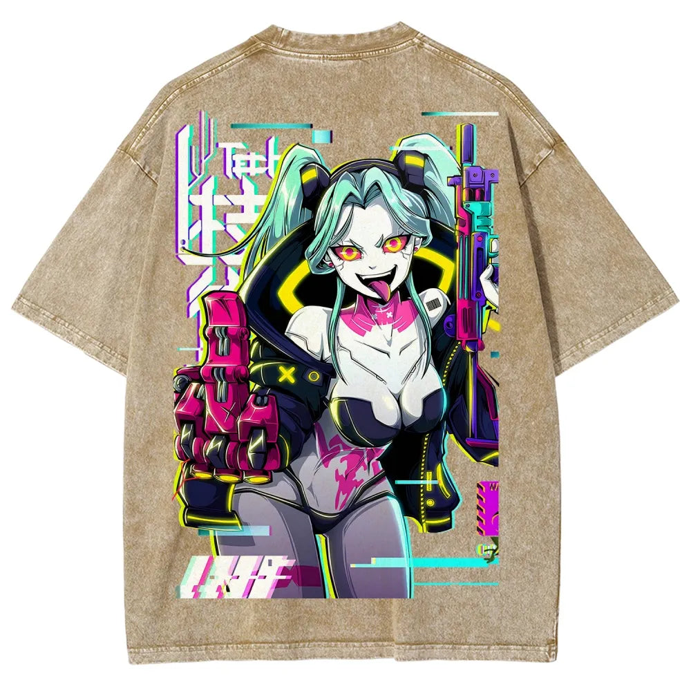Cyberpunk Unisex Fit Washed T-Shirt 25 8  7278