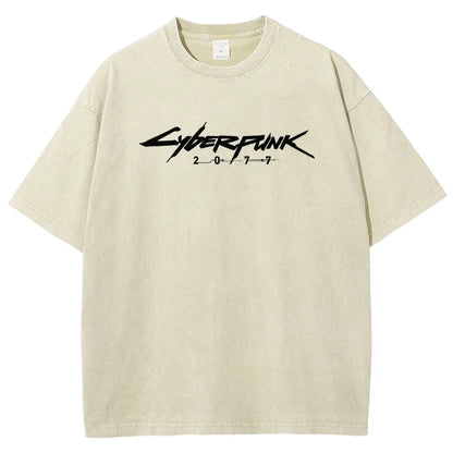 Cyberpunk Unisex Fit Washed T-Shirt 2511  3353