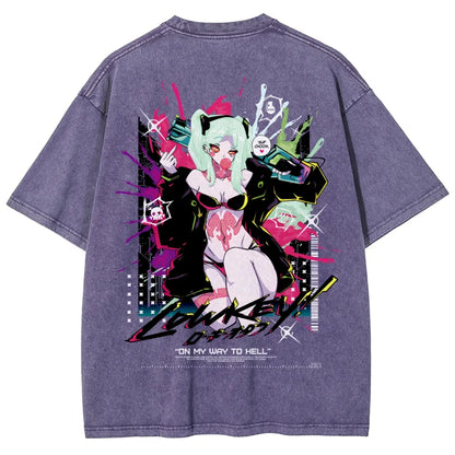 Cyberpunk Unisex Fit Washed T-Shirt 25 8 1458