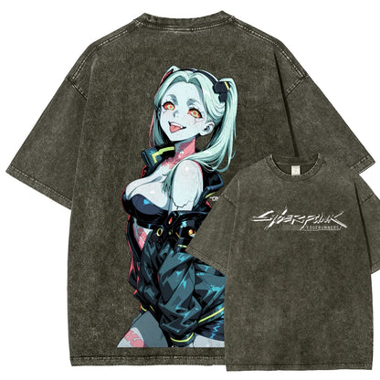 Cyberpunk Edgerunners Unisex Fit Washed T-Shirt 26 1  134