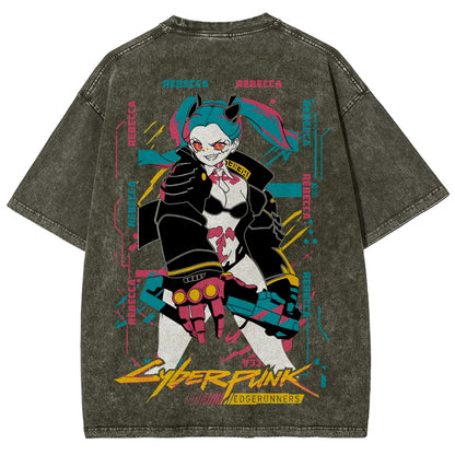 Cyberpunk Unisex Fit Washed T-Shirt 25 8 14795