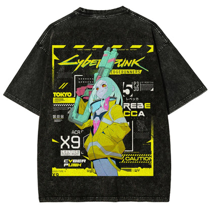 Cyberpunk Unisex Fit Washed T-Shirt 25 7 38371