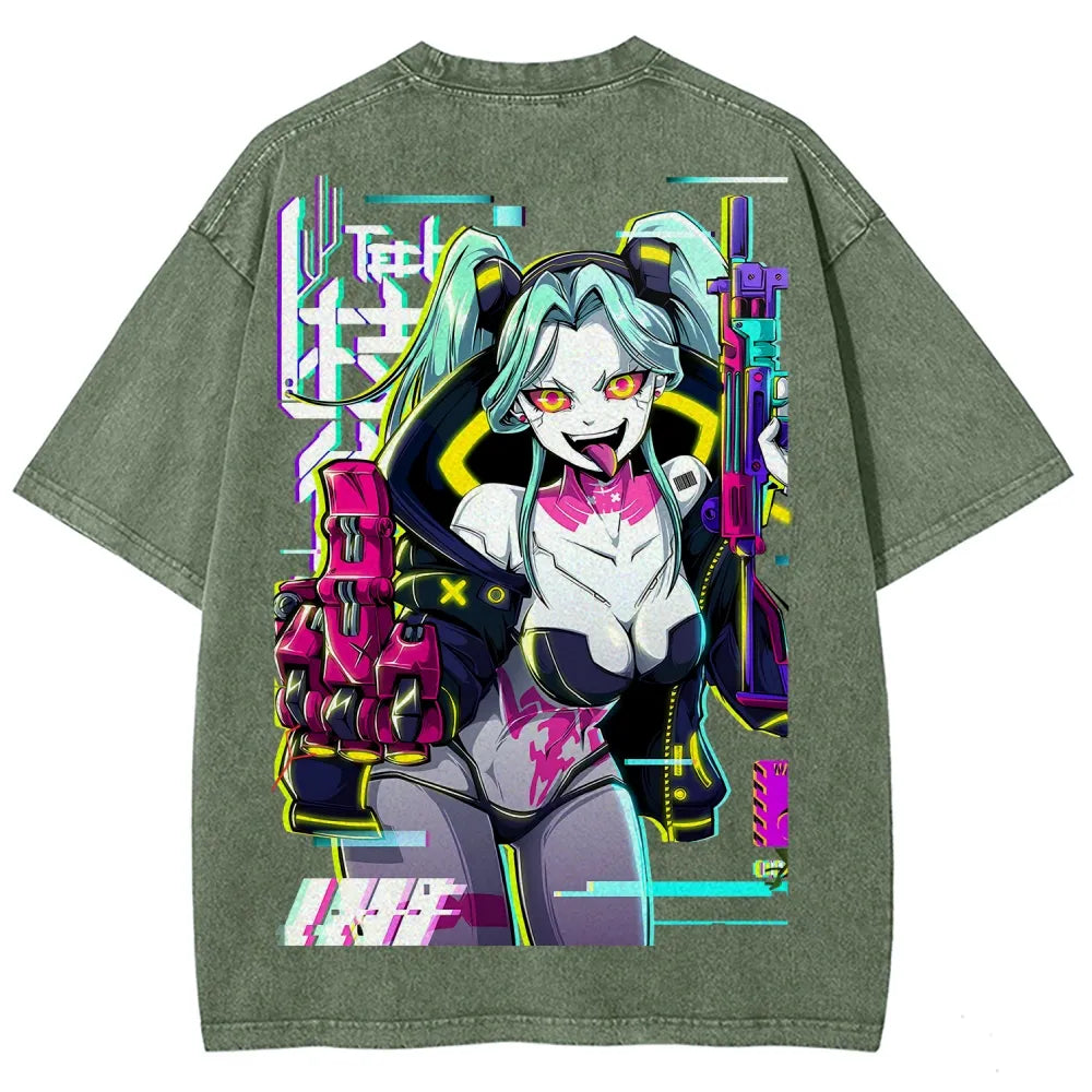 Cyberpunk Unisex Fit Washed T-Shirt 25 8  7278