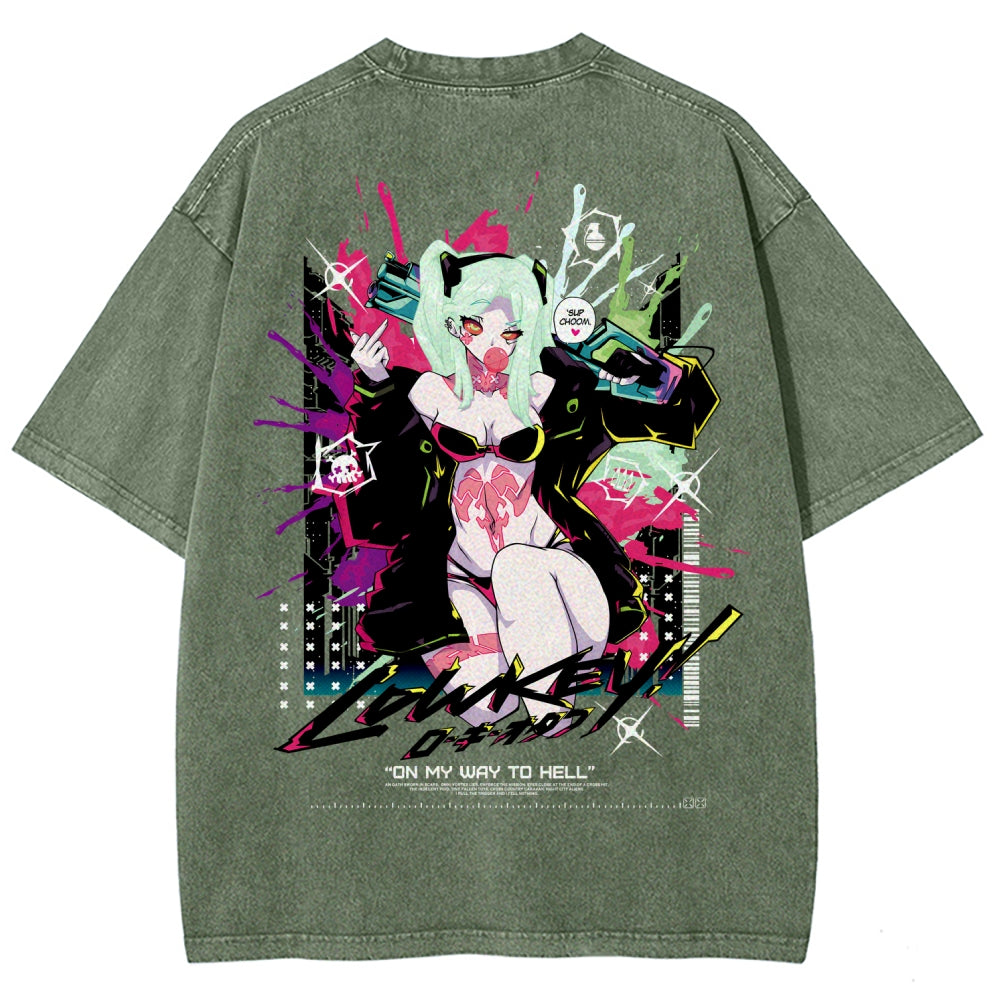 Cyberpunk Unisex Fit Washed T-Shirt 25 8 1458