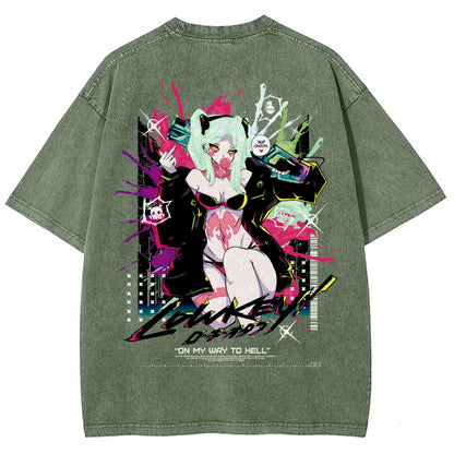 Cyberpunk Unisex Fit Washed T-Shirt 25 8 1458