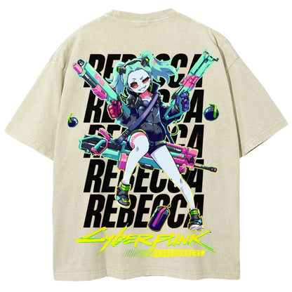 Cyberpunk Unisex Fit Washed T-Shirt 25 7  8558